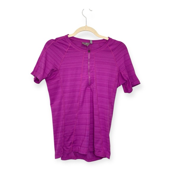 Athleta Tops - Athleta Purple Zip Front Performance Top Cycling Running Training Medium